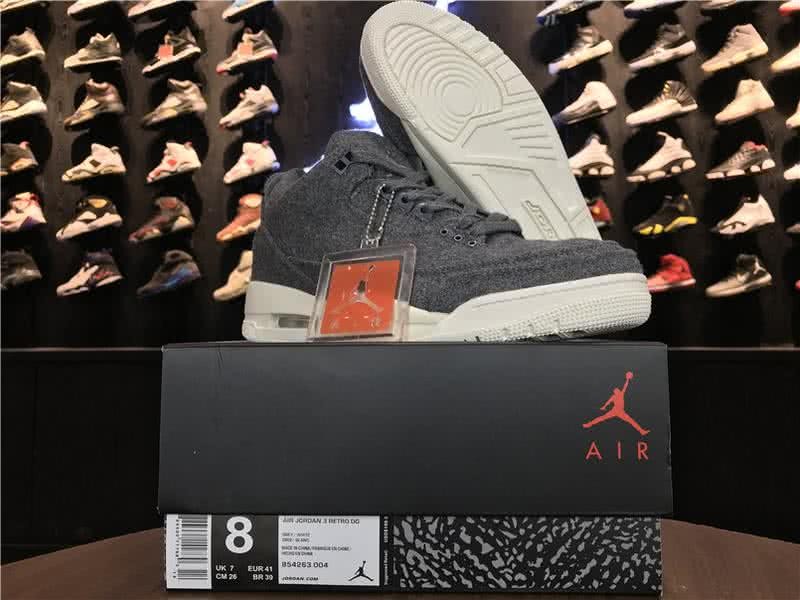 Air Jordan 3 Wool Grey Men 9