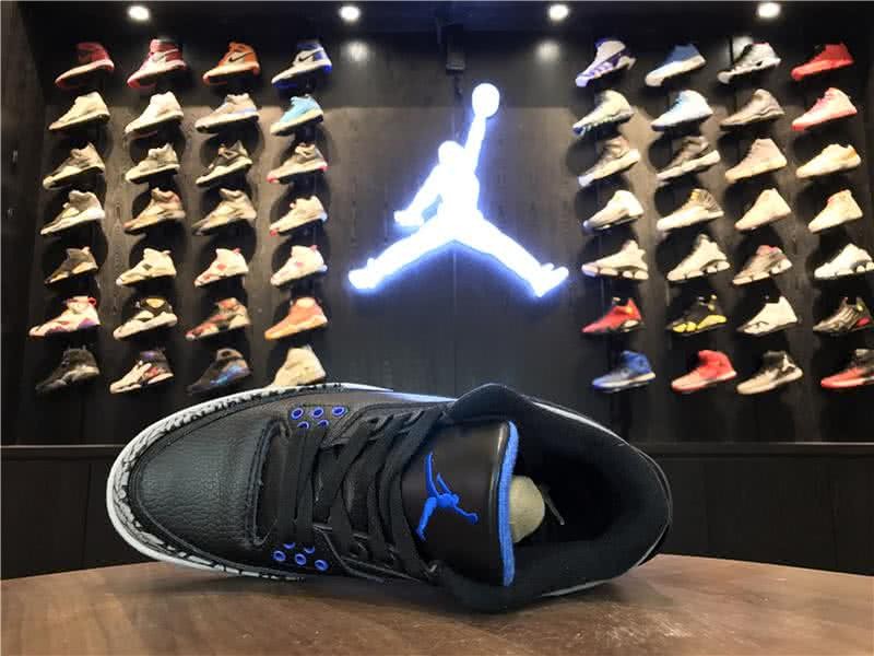 Air Jordan 3 Shoes Black And Bule Men 3