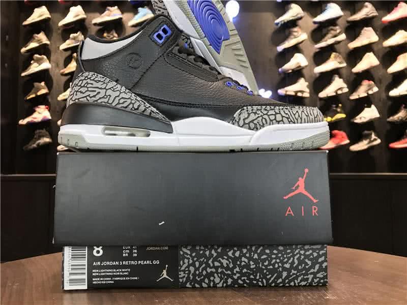 Air Jordan 3 Shoes Black And Bule Men 9