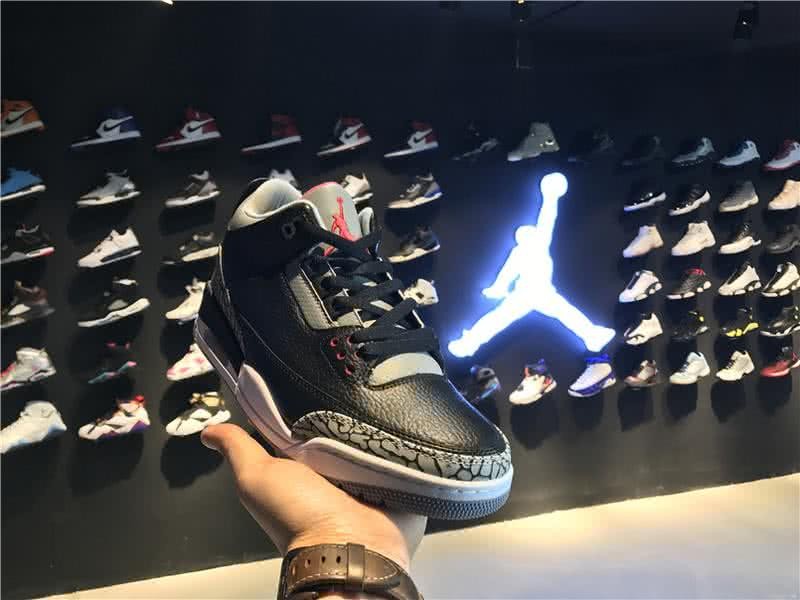 Air Jordan 3 Retro Black Cement Black Men 4