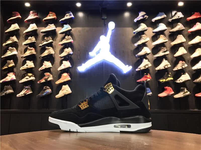 Air Jordan 4 Royalty Black And Gold Men 2