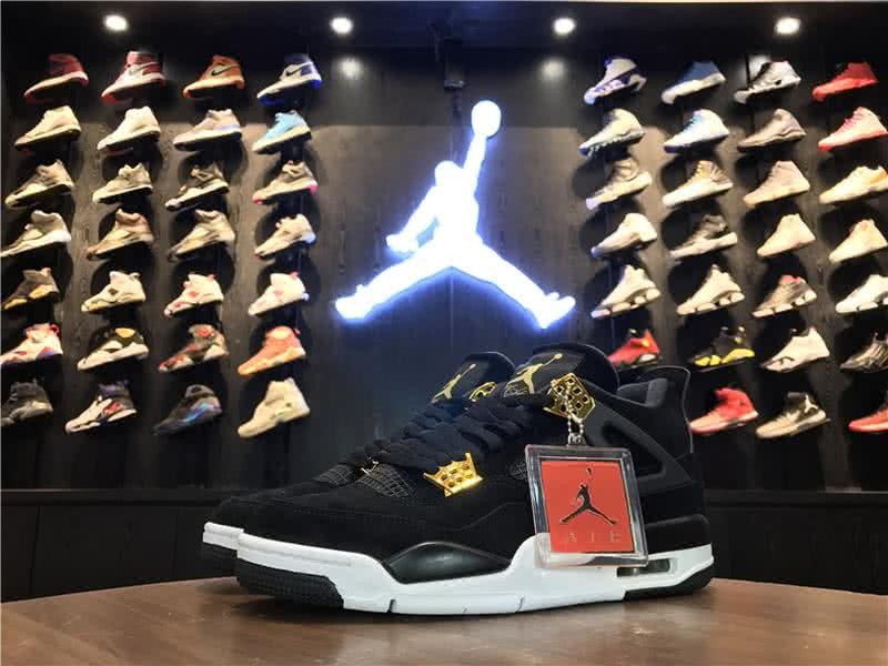 Air Jordan 4 Royalty Black And Gold Men 4
