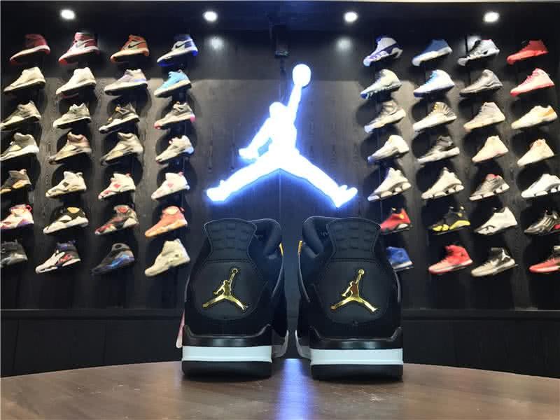 Air Jordan 4 Royalty Black And Gold Men 5