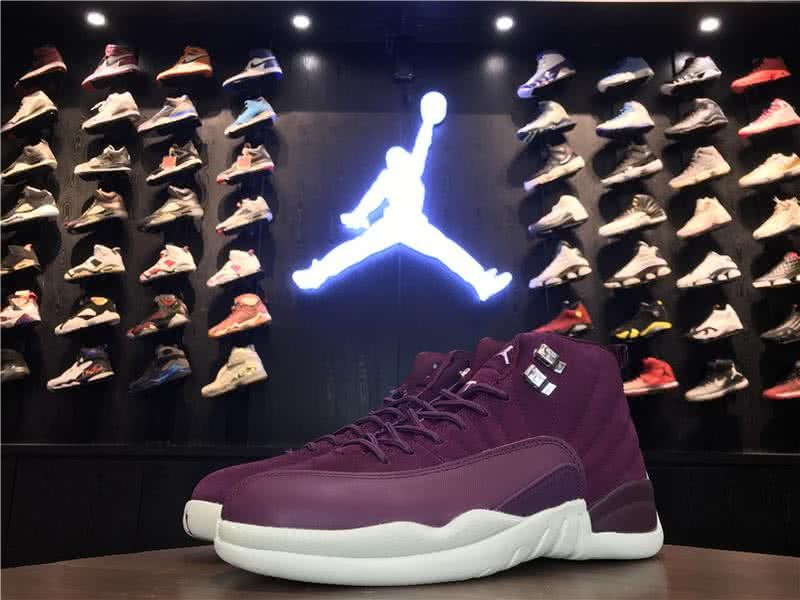 Air Jordan 12 Wine Suede White Sole Men 6