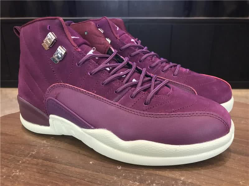 Air Jordan 12 Wine Suede White Sole Men 8