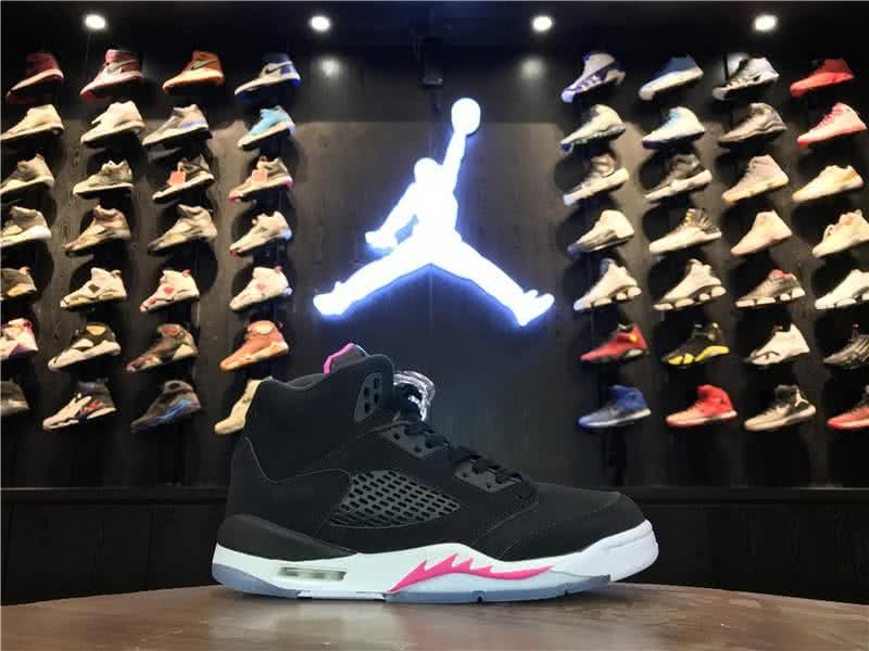 Air Jordan 5 GS Deadly Pink And Black Women 2