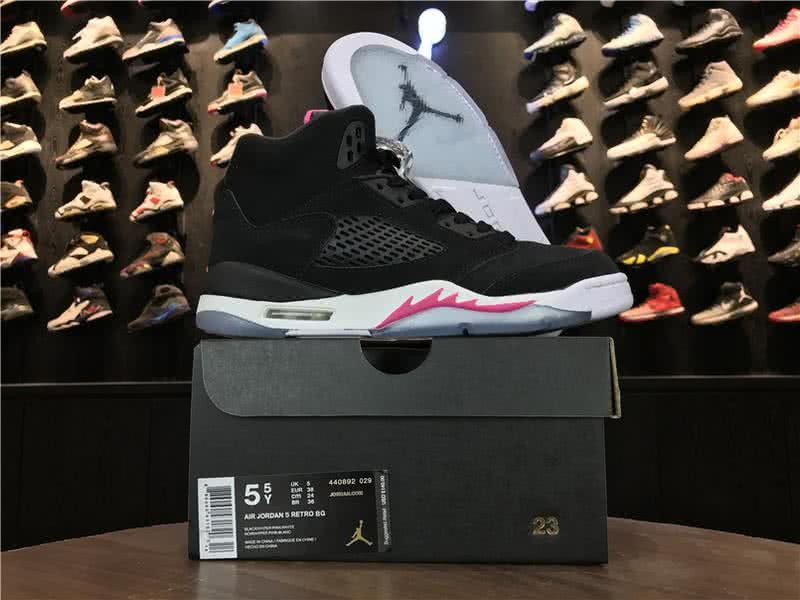 Air Jordan 5 GS Deadly Pink And Black Women 8