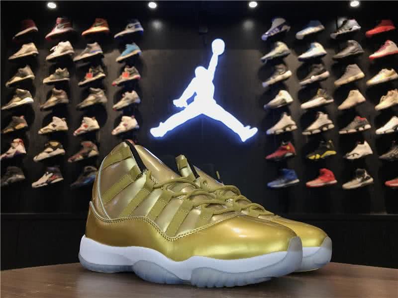 Air Jordan 11 Golden Upper And White Sole Men 1