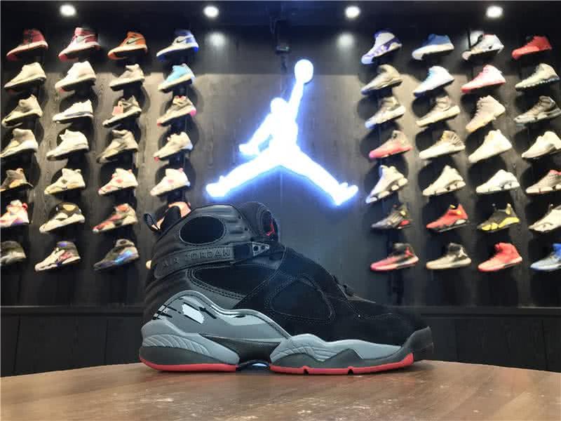 Air Jordan 8 Cement Black And Grey Men 2