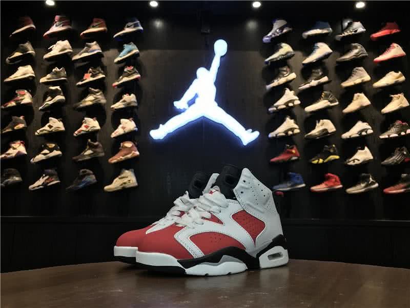 Air Jordan 6 Shos Red Chirldren 5