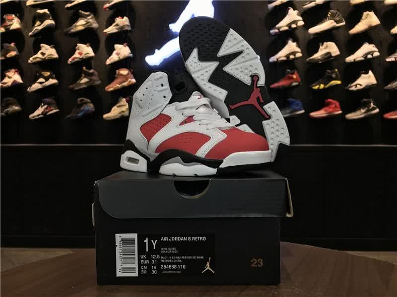 Air Jordan 6 Shos Red Chirldren 8