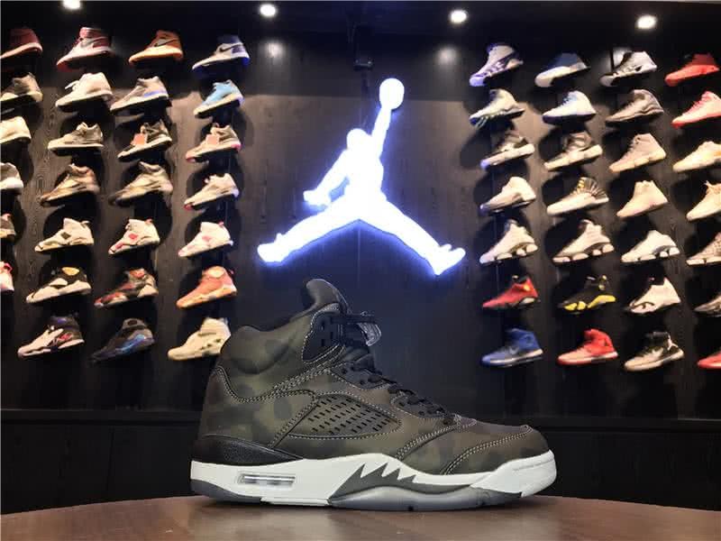 Air Jordan 5 Premium Heiress Metallic Field Grey And White Men 2