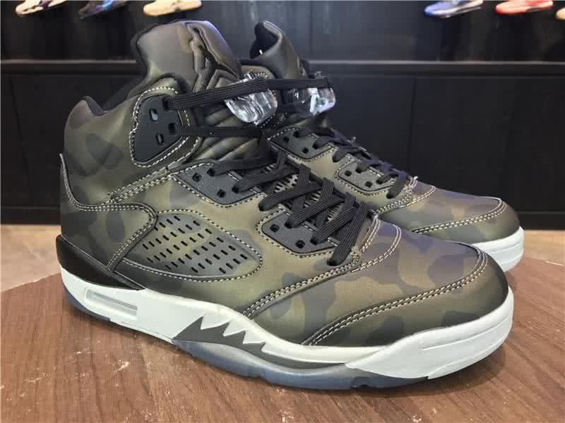 Air Jordan 5 Premium Heiress Metallic Field Grey And White Men 8