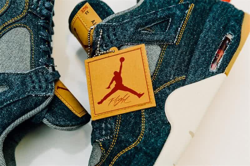 Levi’s x Air Jordan 4 Denim Blue And Yellow Men 2