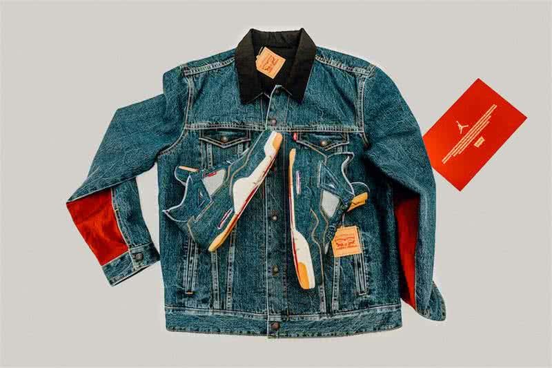 Levi’s x Air Jordan 4 Denim Blue And Yellow Men 3
