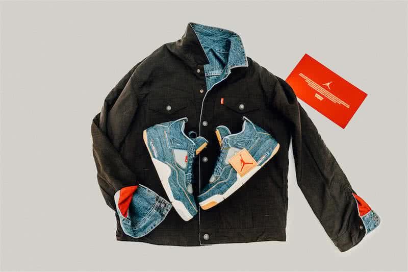 Levi’s x Air Jordan 4 Denim Blue And Yellow Men 1