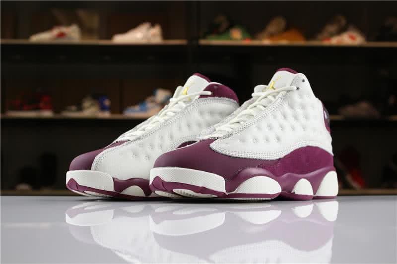 Air Jordan 13 GS Bordeaux White And Purple Women 2