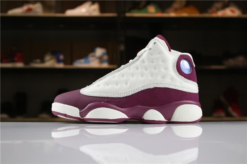 Air Jordan 13 GS Bordeaux White And Purple Women 3