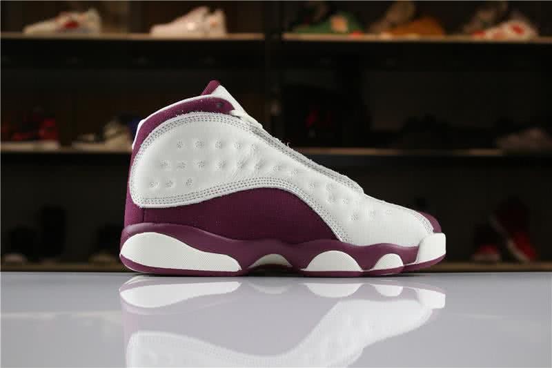 Air Jordan 13 GS Bordeaux White And Purple Women 5
