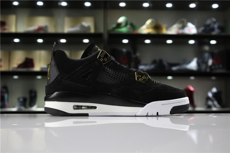 Air Jordan 4 Royalty Black And Gold Women 5