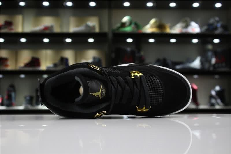 Air Jordan 4 Royalty Black And Gold Women 6