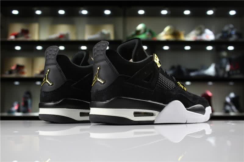Air Jordan 4 Royalty Black And Gold Women 9