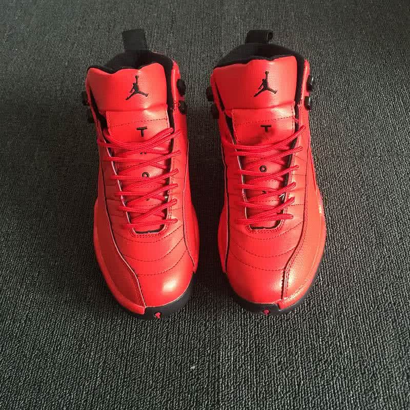 Air Jordan 12 Red Upper And Black Sole Men 4
