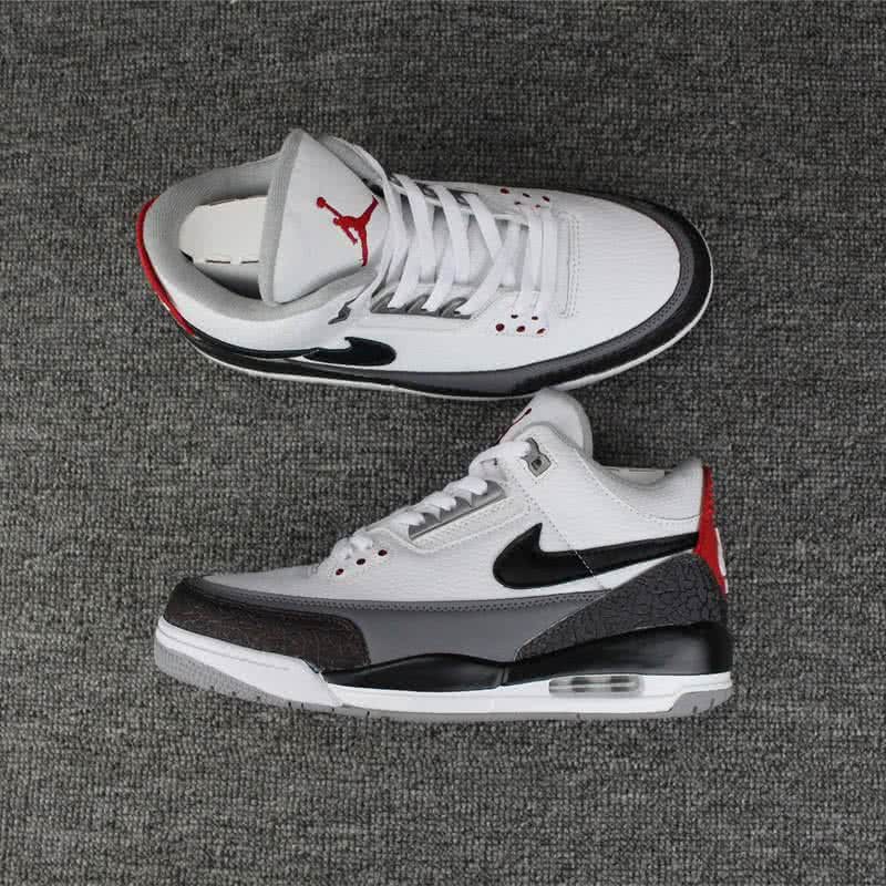 Air Jordan 3 Shoes White Black And Red Men 1