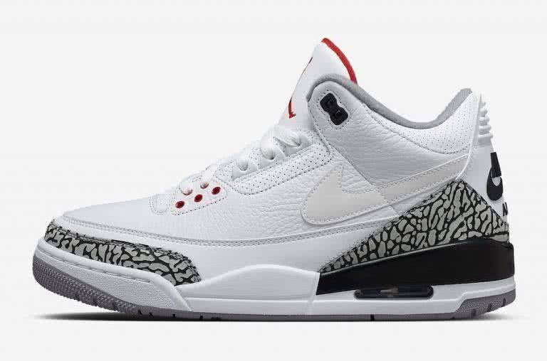 Air Jordan 3 Shoes White Black And Grey Men 1