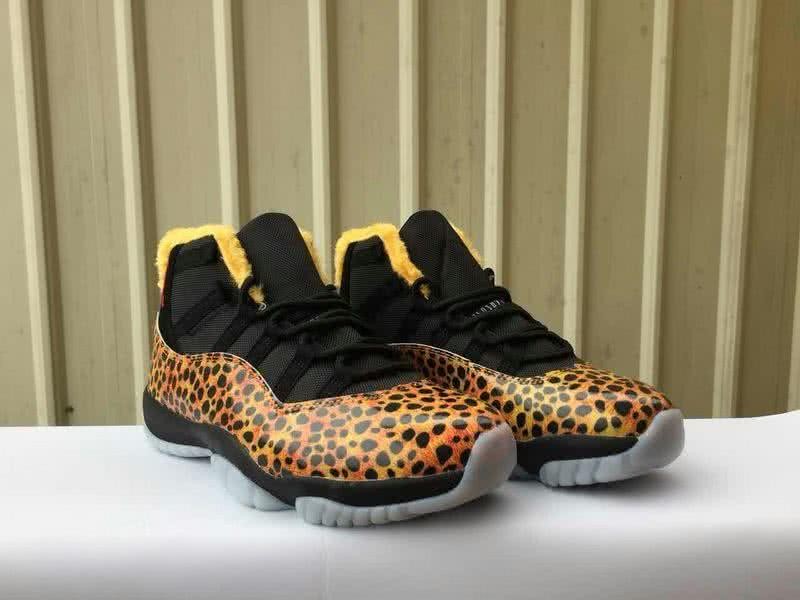 Air Jordan 11 Black And Leopard Yellow Men And Women 2