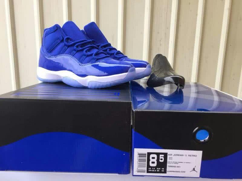 Air Jordan 11 Blue Upper White Sole Men And Women 4
