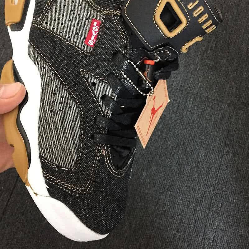 Levi’s x Air Jordan 6 Black And Brown 4