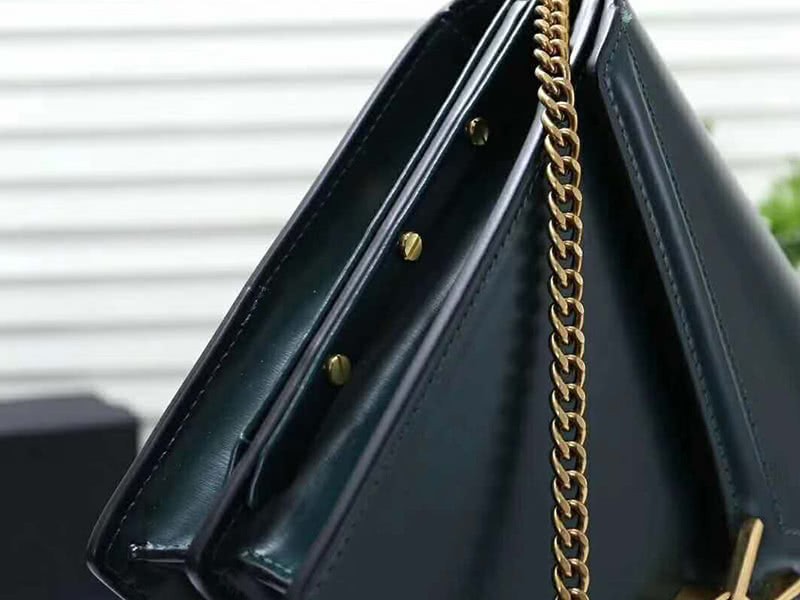 Saint Laurent Cassandra Monogram Clasp Bag Calfskin Green 6