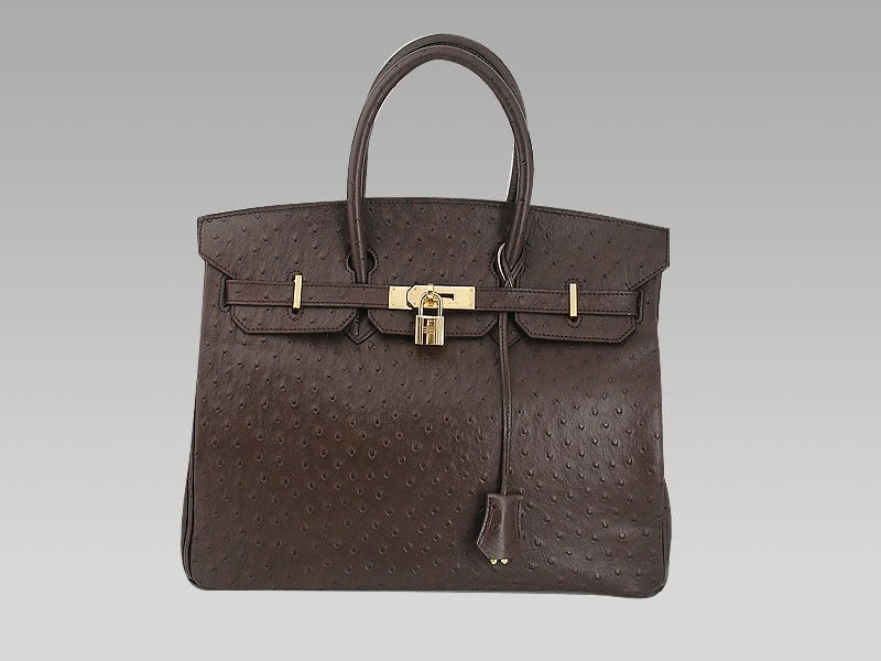 Hermes Birkin 35 Cm Ostrich Chocolate 1