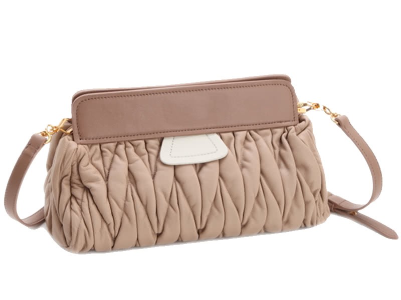 Miu Miu Matelasse Oversized Convertible Clutch Beige 4