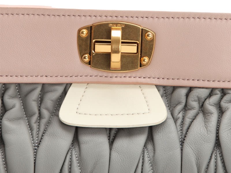Miu Miu Matelasse Oversized Convertible Clutch Grey 7