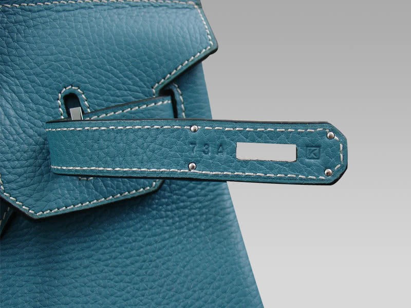 Hermes Birkin 25 Togo Leather Blue 13