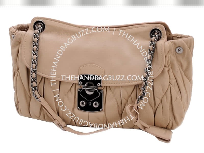 Miu Miu Matelasse Shoulder Bag Beige 5