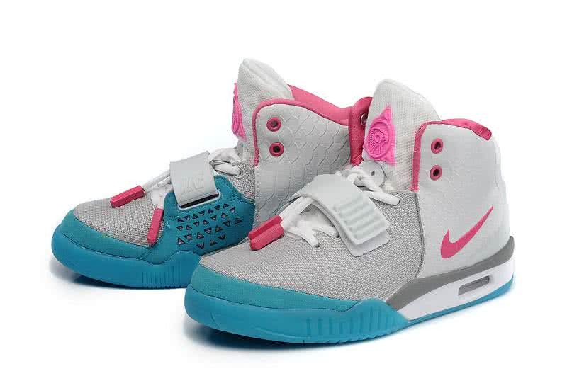 Nike Air Yeezy 2 Men/Women White/Grey/Pink/Sky Blue 5