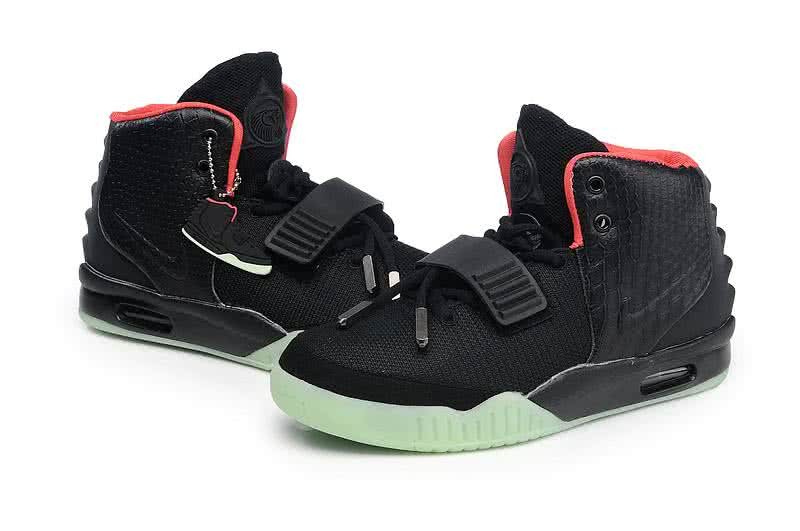 Nike Air Yeezy 2 Men/Women Black/Watermelon Red/Grass Green 3