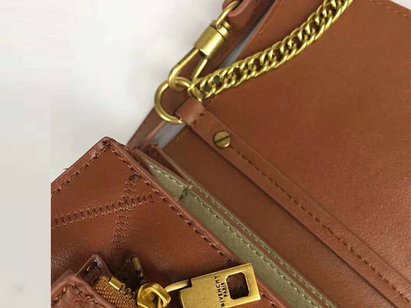 Givenchy gv3 Calfskin Quilted Leather Flap Bag Camel 4