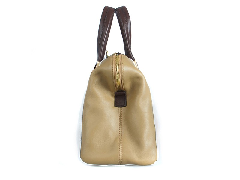 Spring Summer 2012 Fendi Colorblock Chameleon Convertible Tote Beige White Brown 4