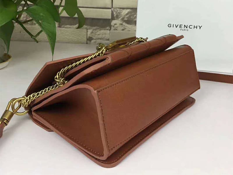 Givenchy gv3 Calfskin Quilted Leather Flap Bag Camel 3