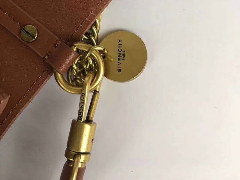 Givenchy gv3 Calfskin Quilted Leather Flap Bag Camel 5