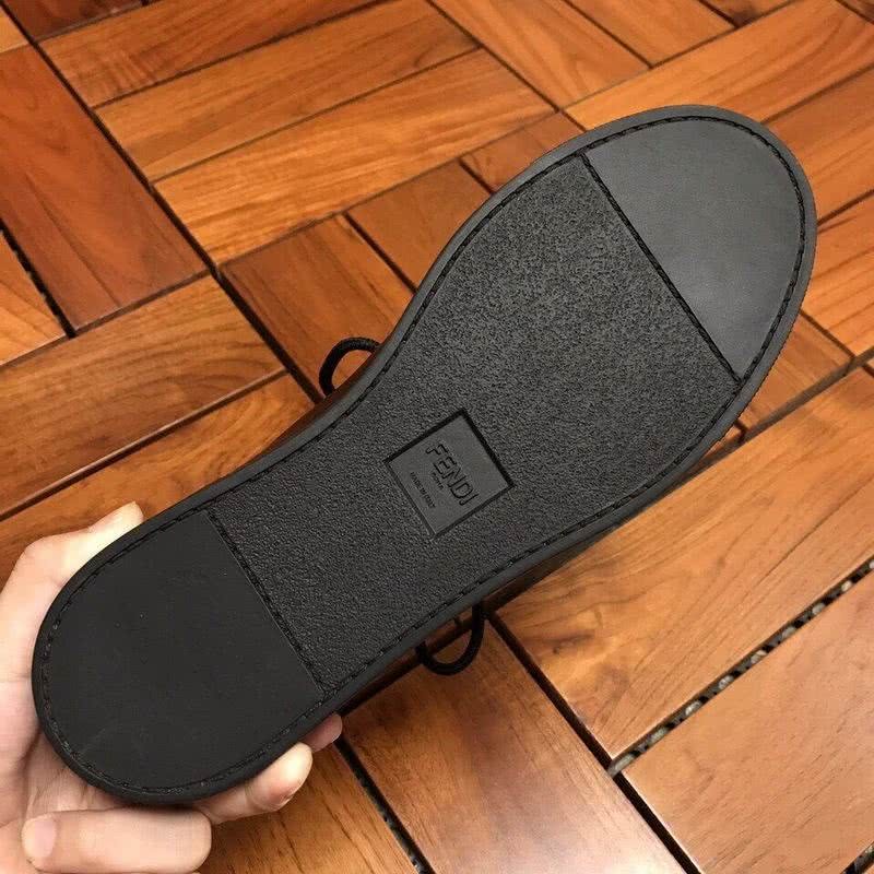 Fendi Sneakers Leather All Black Men 9