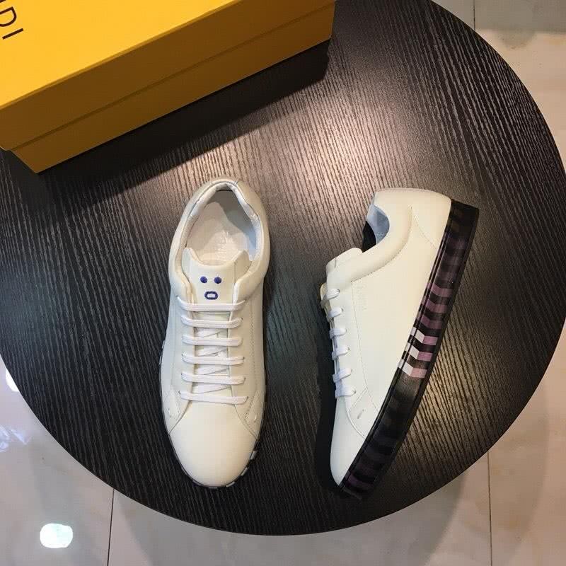 Fendi Sneakers White Upper Black Sole Men 1