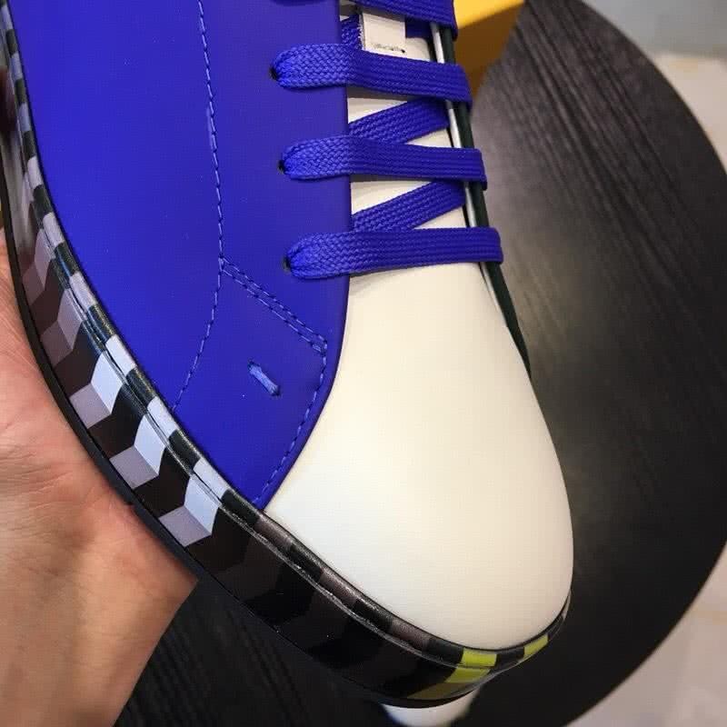 Fendi Sneakers Blue And White Upper Black Sole Men 7