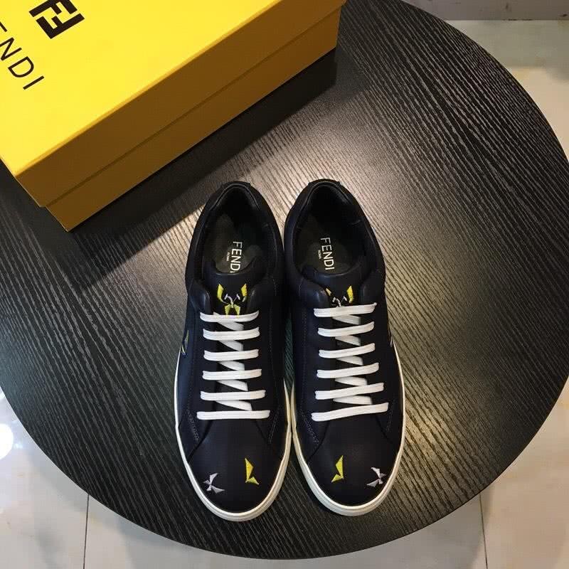 Fendi Sneakers White Butterfly All Black Upper White Sole Men 2