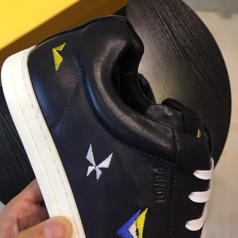Fendi Sneakers White Butterfly All Black Upper White Sole Men 6