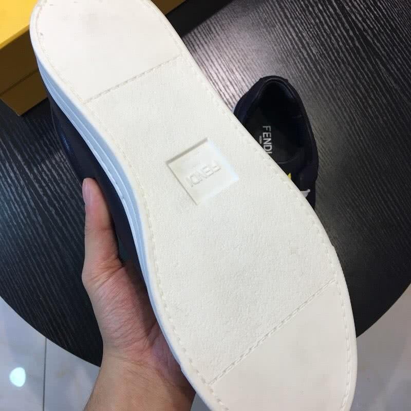 Fendi Sneakers White Butterfly All Black Upper White Sole Men 9